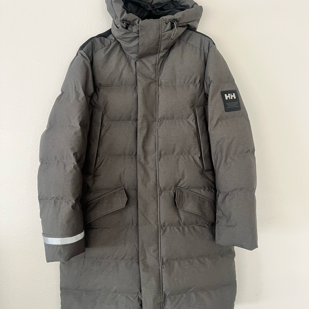 Helly Hansen Men's Charcoal Gray Insulated Hooded Puffer Coat